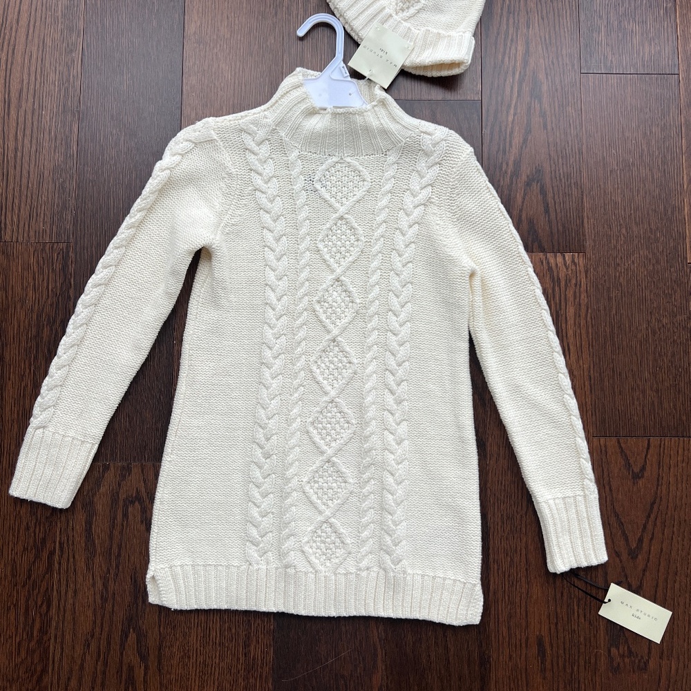 MAX Studio Girls Cable Knit Sweater Dress